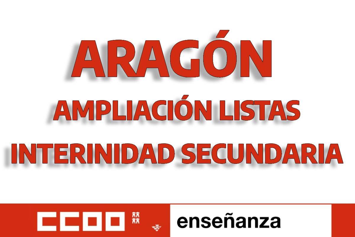 LISTAS SECUNDARIA ARAGÓN 17 02 2026