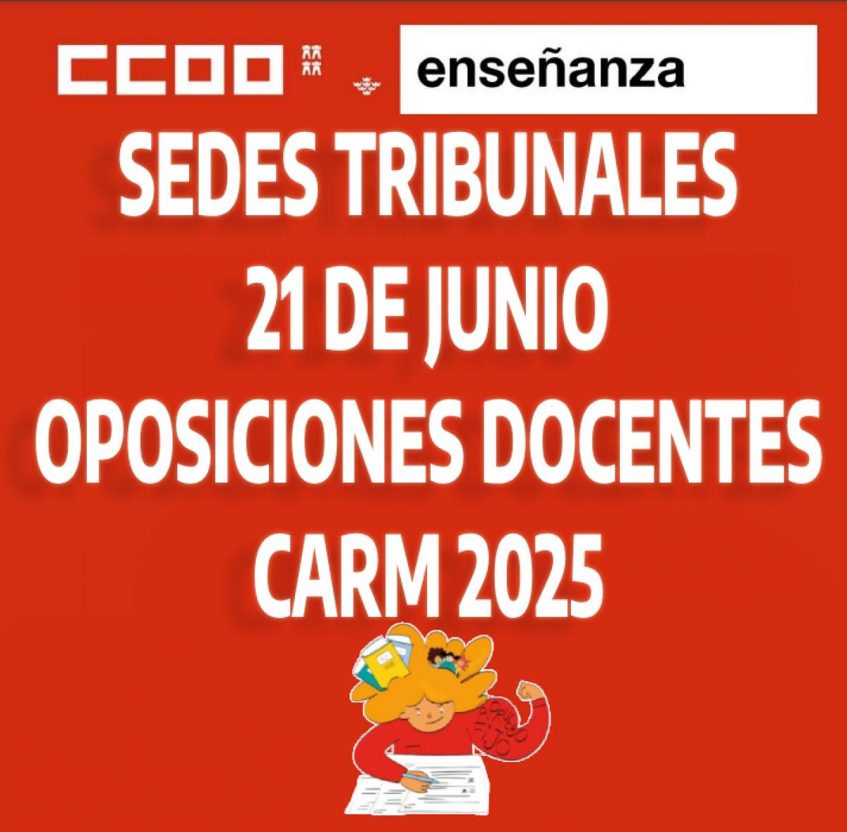 SEDES TRIBUNALES OPOSICIONES DOCENTES CARM 2025