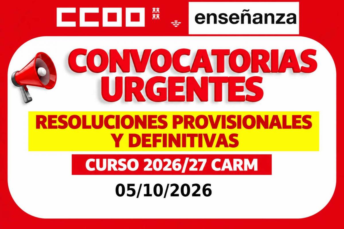 CONV URGENTES RESOLUCIONES 5 10 26