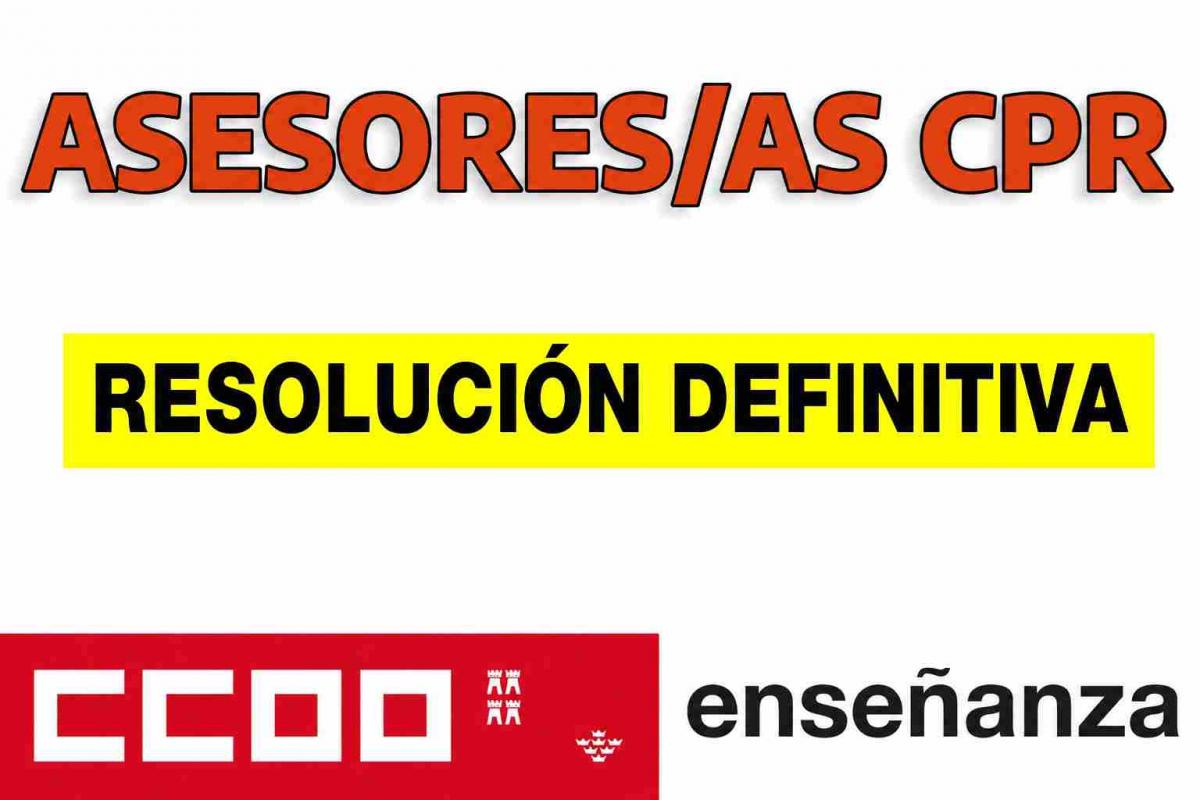ASESORES-AS CPR - RESOLUCIÓN DEFINITIVA