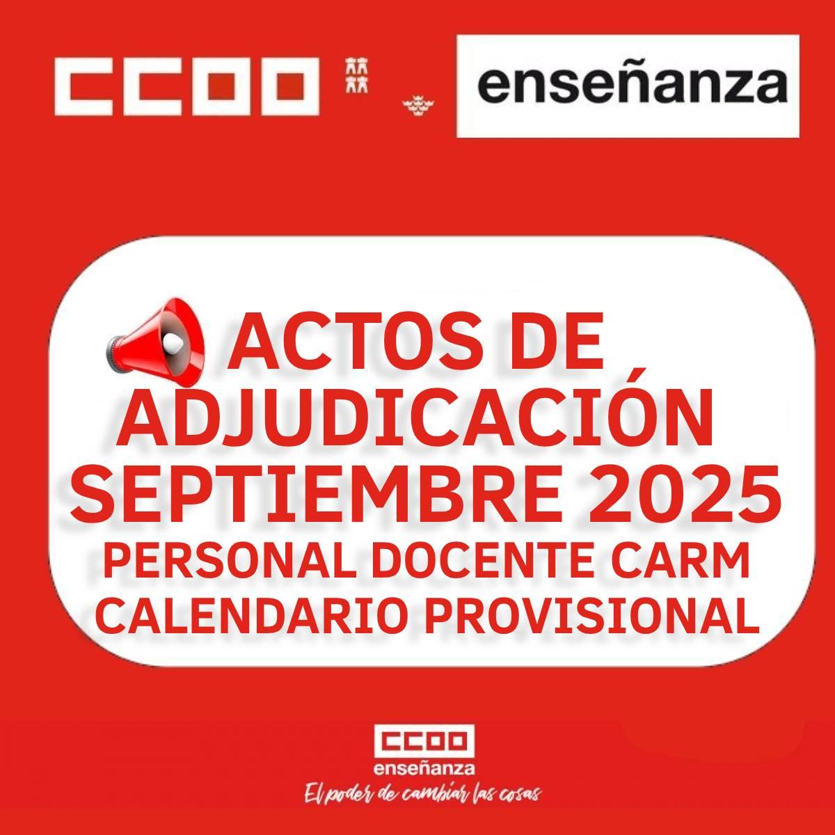 ACTOS DOCENTES SEPTIEMBRE CARM