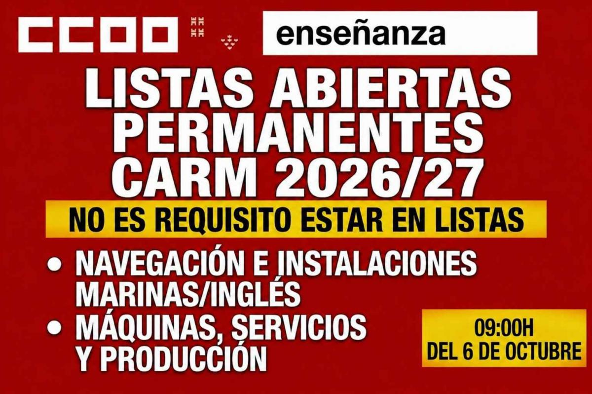 listas abiertas, convocatorias 5 10 26