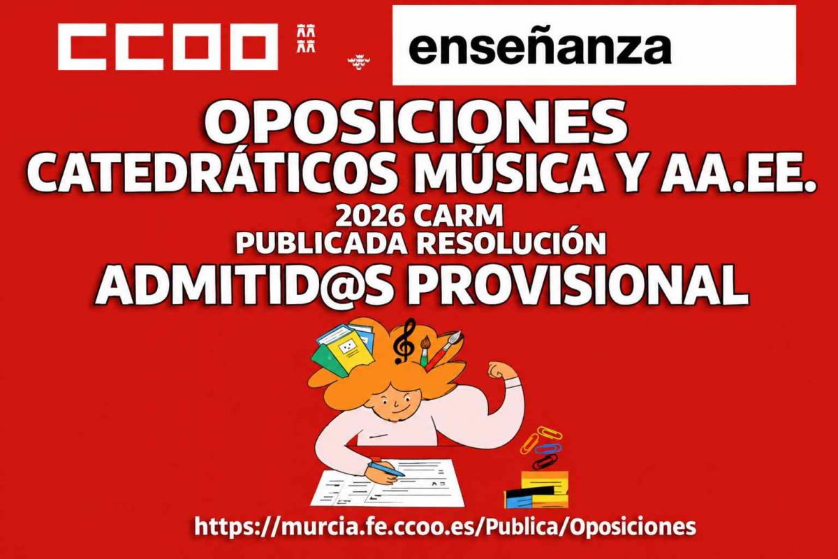 OPOSICIONES CATEDR. MÚSICA ADIMITID@S PROVISIONAL