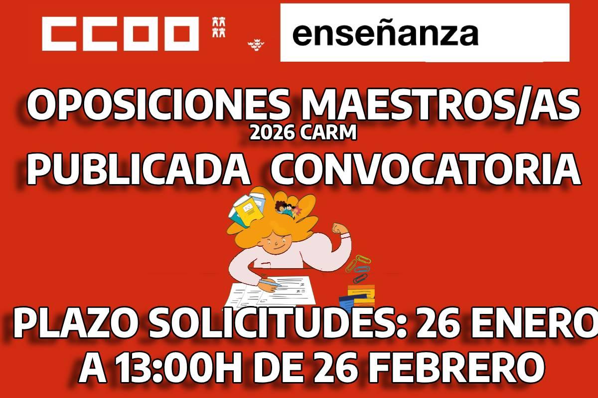 CONVOCATORIA OPOS 2026 CARM