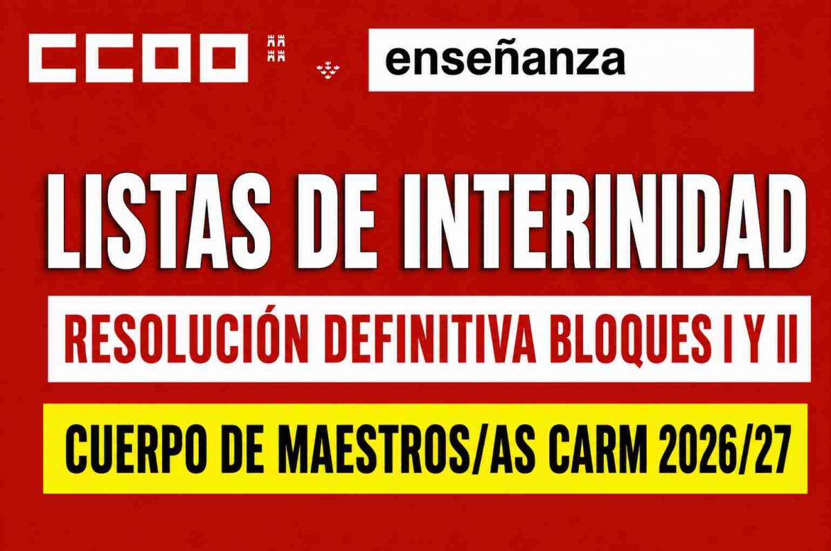 LISTAS INTERINIDAD MAESTR@S DEFINITIVA 28 07 2026