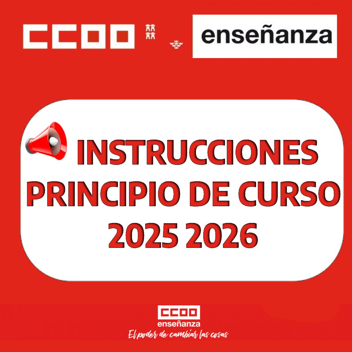 INSTRUCCIONES PRINCIPIO DE CURSO 2025 2026
