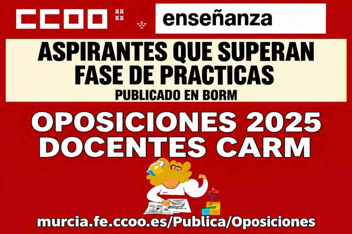 borm superan fase prácticas opos 2025