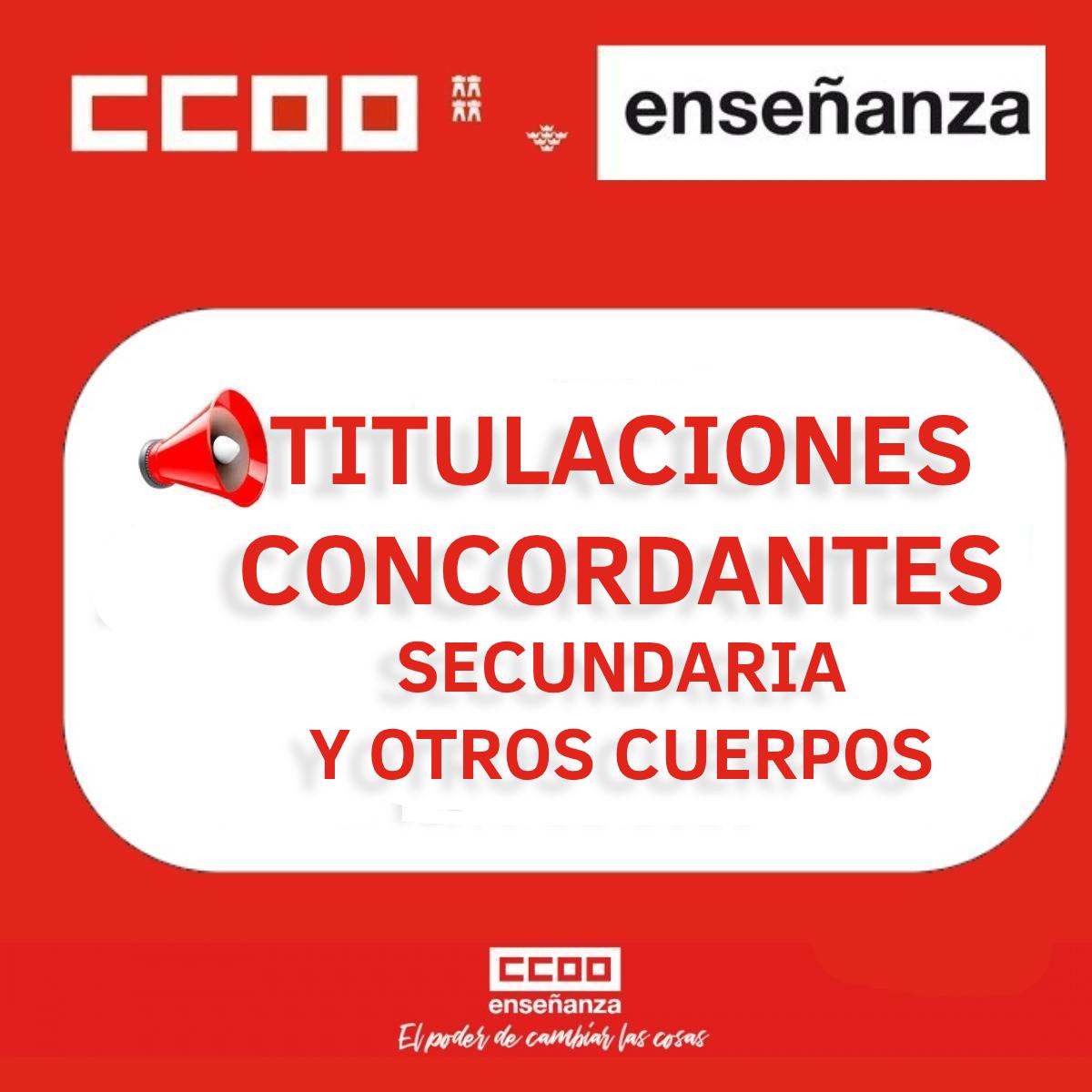 TITULACIONES CONCORDANTES