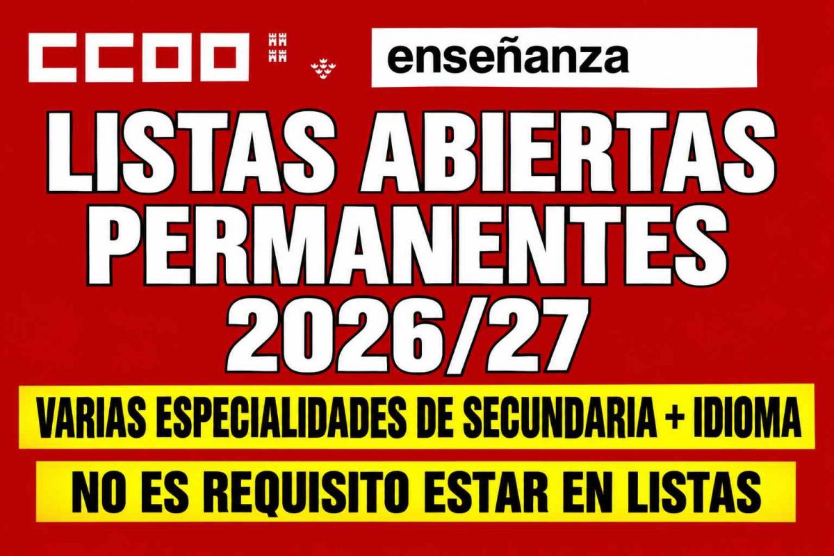 listas abiertas 26/27 18 09 2026