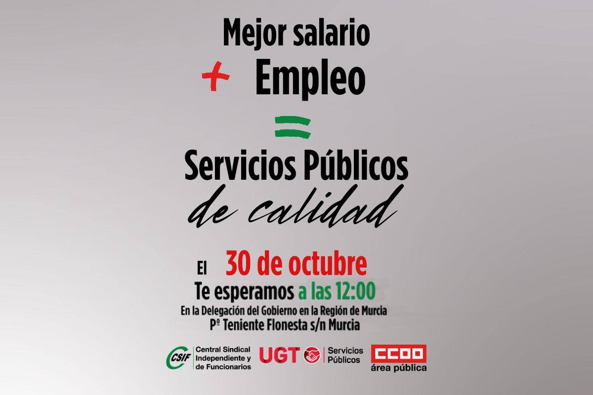 Por una mejora salarial para las personas trabajadoras del sector público: ¡nos movilizamos!