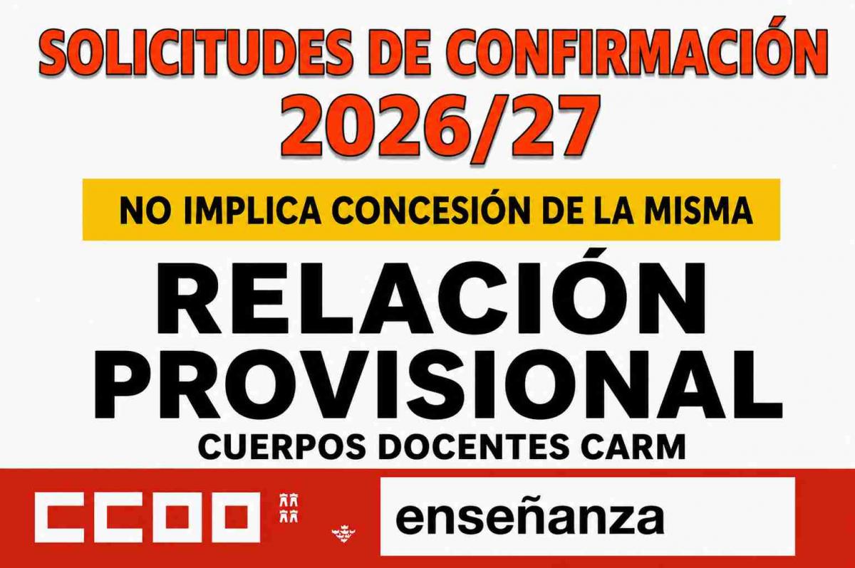 RELACIÓN PROVISIONAL SOLICITUDES CONFIRMACIÓN 29 06 2026