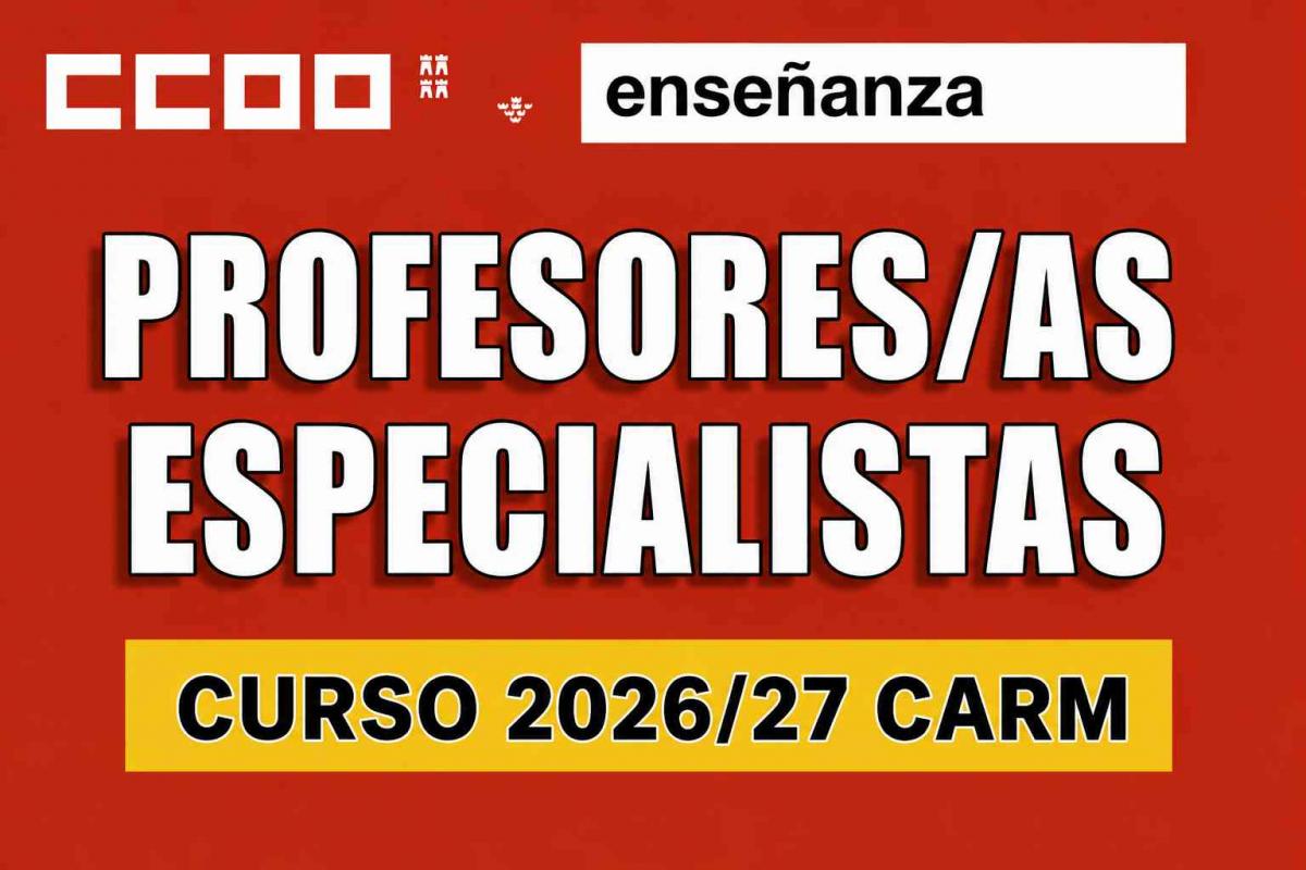 PROF ESPECIALISTAS 2026 2027 CARM