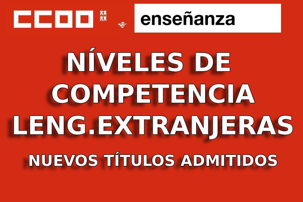 NUEVOS T´TULOS LENGUAS EXTRANJERAS