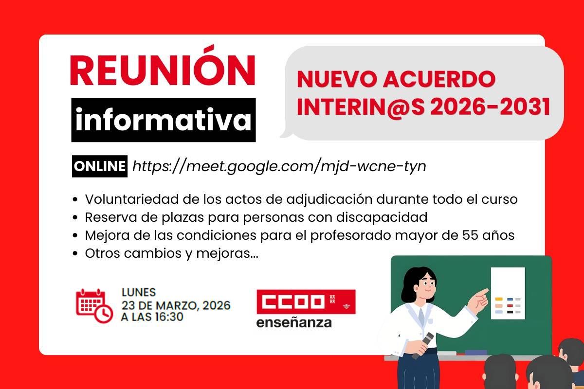 REUNIÓN INFORMATIVA NUEVO ACUERDO INTERIN@S
