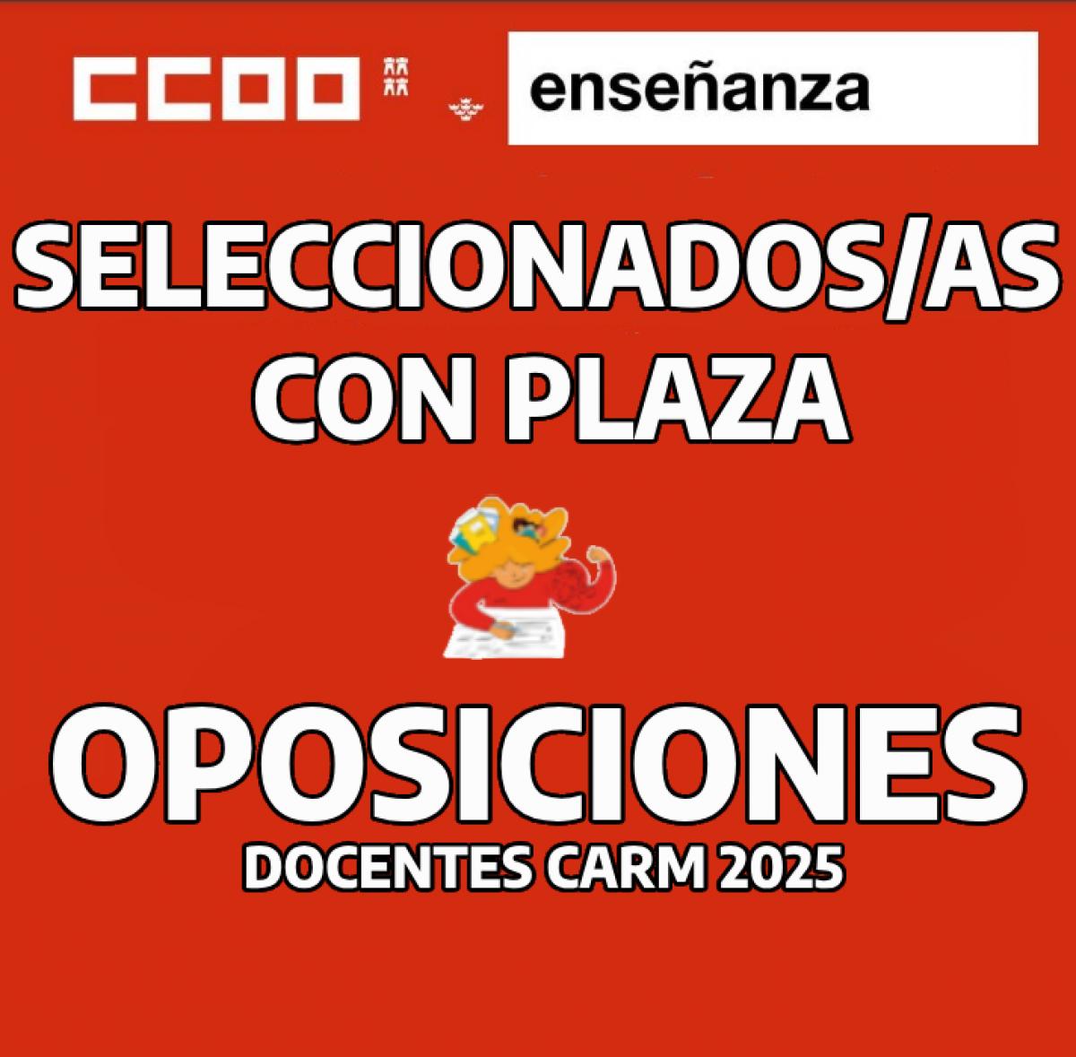 SELECCIONADOS/AS OPOSICIONES DOCENTES CARM 2025
