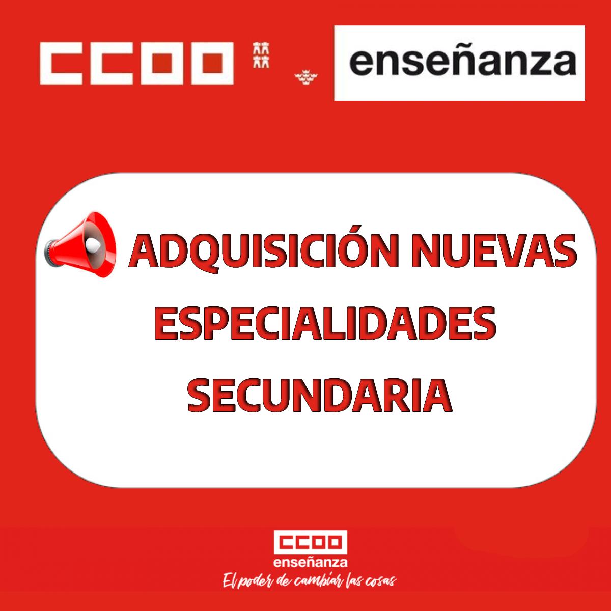 APT@S NUEVAS ESPECIALIDADES SECUNDARIA Y OTROS CUERPOS